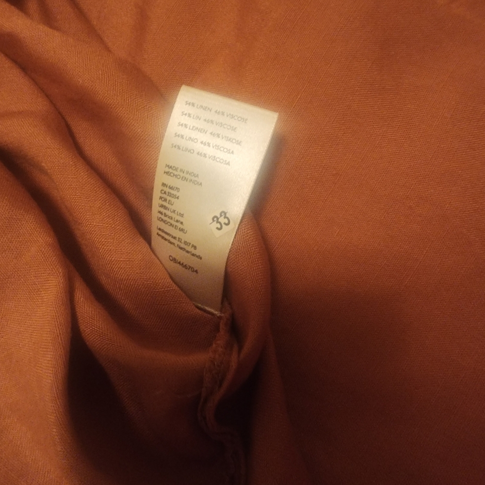 Ruffled Placket Button Down Linen Shirt - image 5